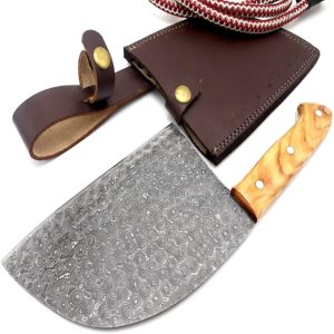 Damascus Cleaver Kitchen Knife