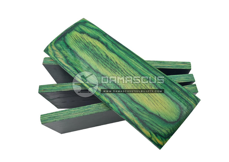 Dollar Sheet Knife Handle Scales Green & Black - Damascus Steel Billets  Manufacturer